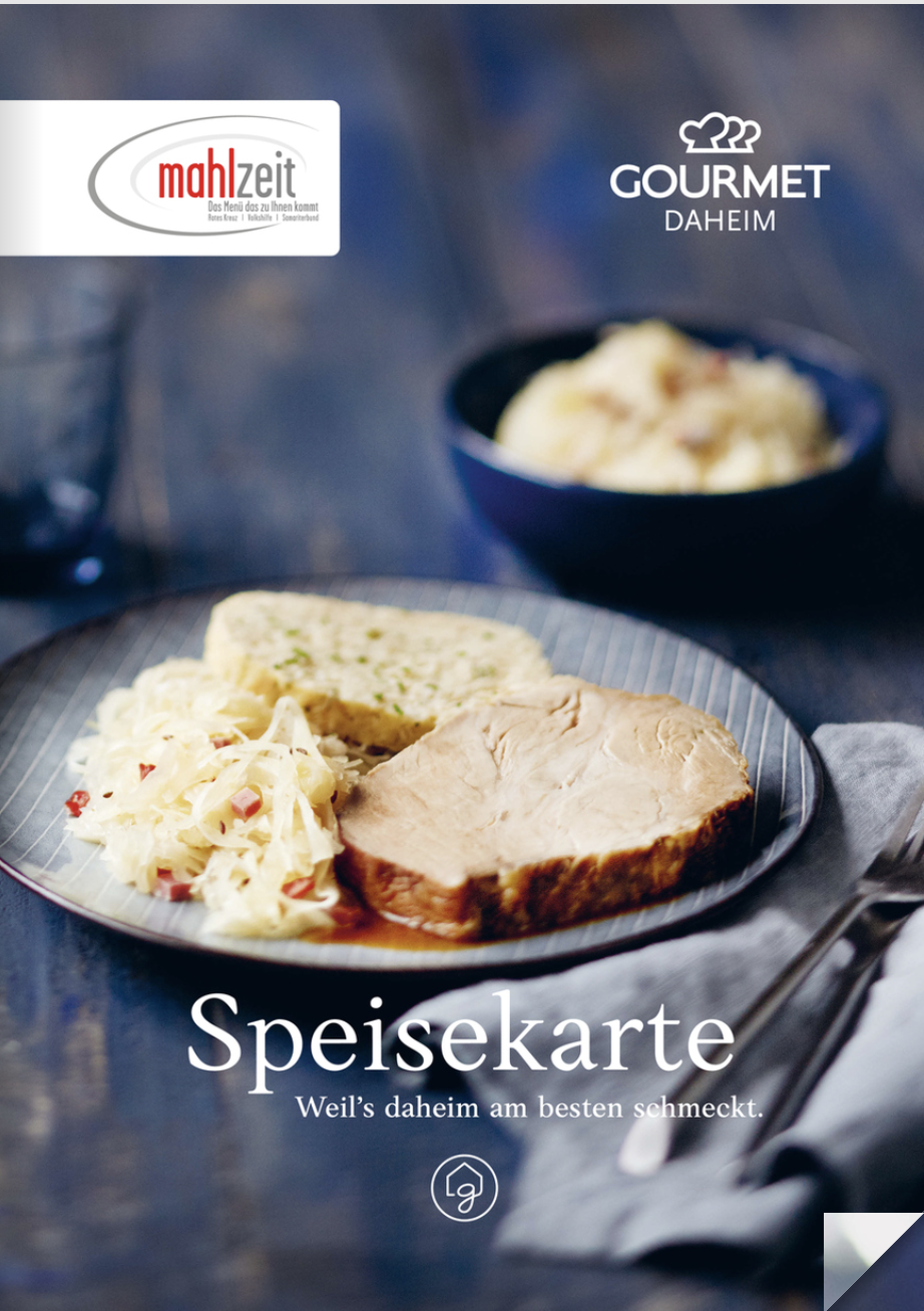 Speisekarte mahlzeit