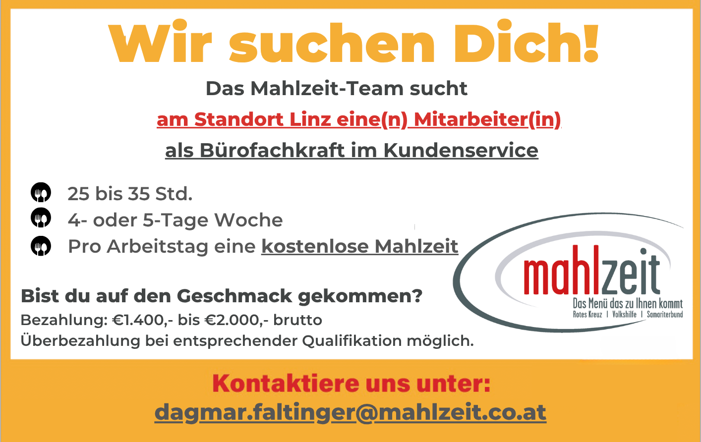 INSERAT Bürofachkraft gesucht